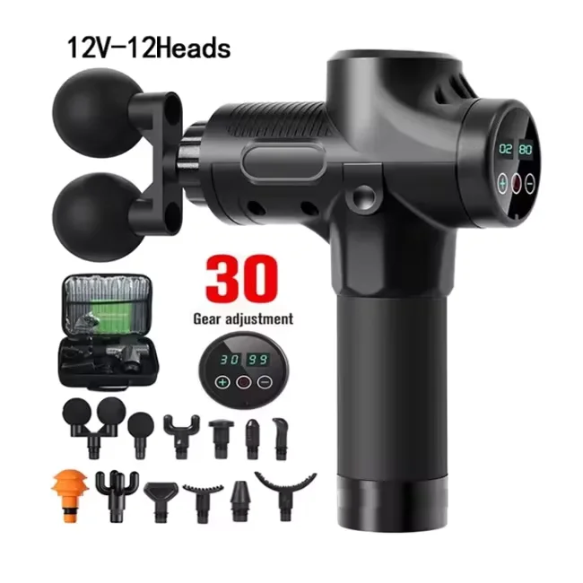 Fascial Massage Gun Electric Percussion Pistol Massager Body Neck Back Deep Tissue Muscle Relaxation Massage Gun Fitness